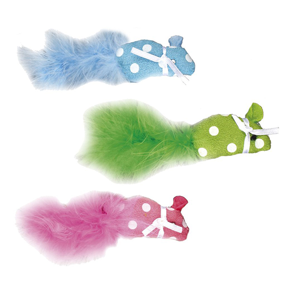 [240-560006] Flamingo Polka Peluş Fare Kedi Oyuncağı