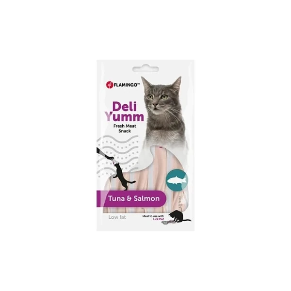 [241-561112] Flamingo Deli Yumm Ton Balıklı ve Somonlu Sıvı Kedi Ödül Maması (1 Adet)