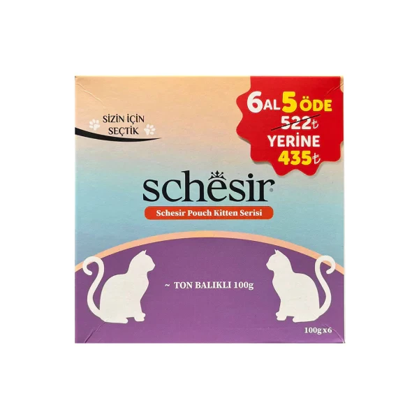 [500-SCHYAV100] Schesir Kitten Ton Balıklı Yavru Konserve Kedi Maması