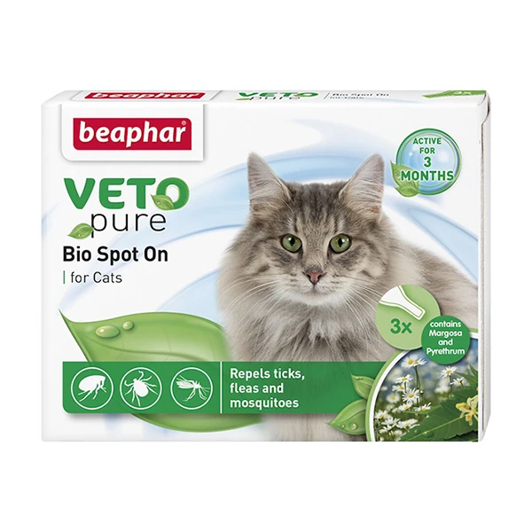 [210-014460] Beaphar Veto Pure Yetişkin Kedi Pire ve Kene Ense Damlası