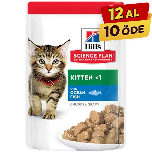 [615-604038] Hills Kitten Okyanus Balıklı Pouch Yavru Konserve Kedi Maması (1 Adet)