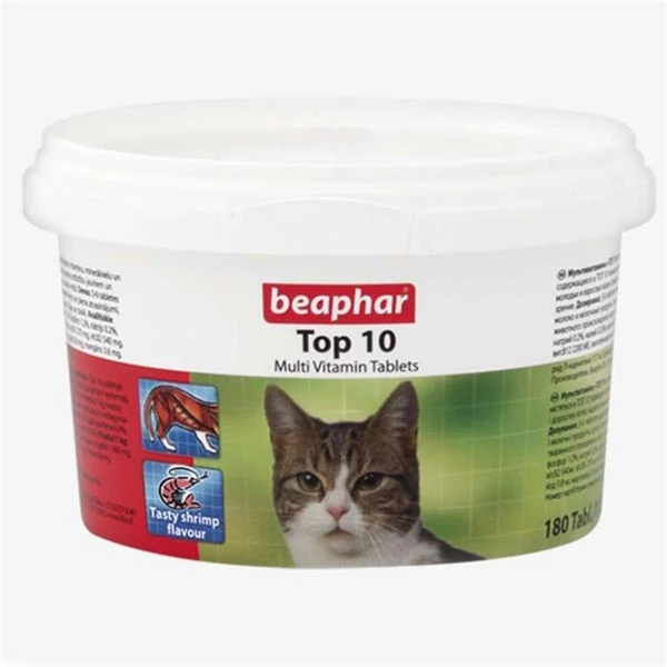 [210-010907] Beaphar Top 10 Kedi Multivitamin Tableti