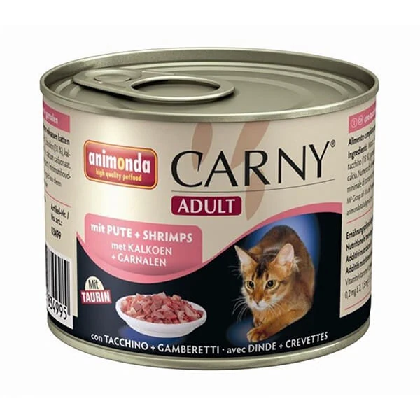 [200-083499] Animonda Carny Hindi ve Karidesli Konserve Kedi Maması (1 Adet)