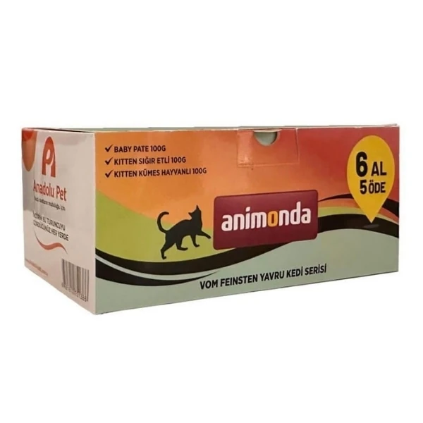 [500-ANIMONDAYAVRU1] Animonda Vom Feinsten Karışık Yavru Kedi Konservesi (1 Adet)