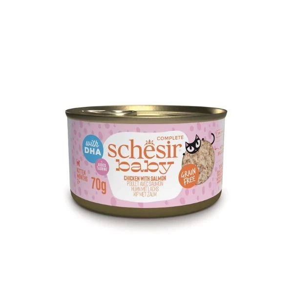 [230-21111160] Schesir Baby Cat Tavuklu ve Somonlu Yavru Kedi Konservesi (1 Adet)