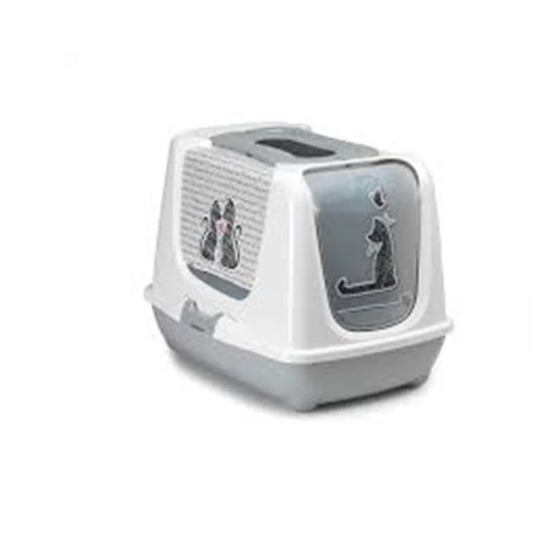 [242-BJ61-0026-CL41] Moderna Trendy Love Jumbo Kapalı Kedi Tuvaleti 44x57.5x41h cm