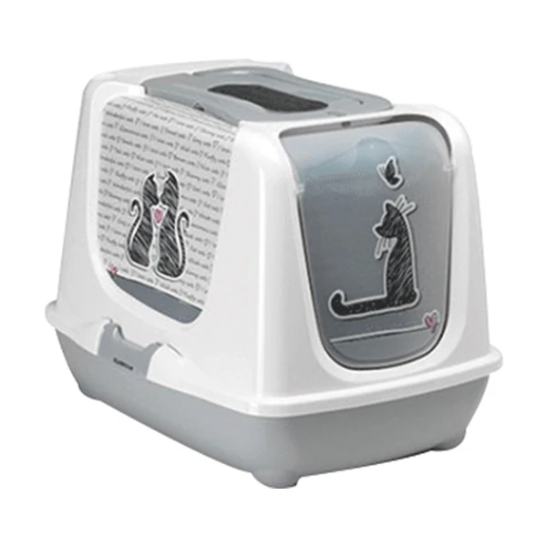 [242-BJ60-0026-CL41] Moderna Trendy Love Kapalı Kedi Tuvaleti