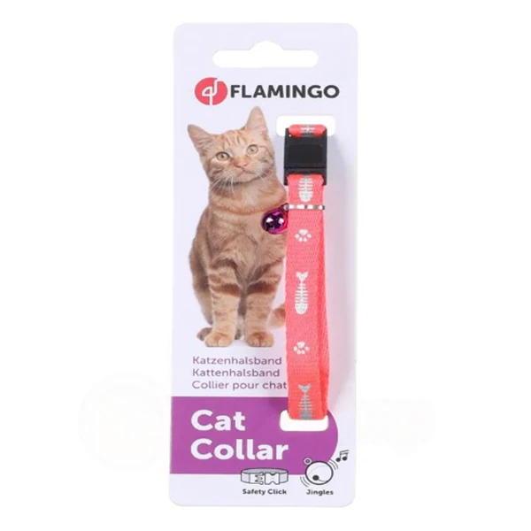Flamingo Balık Desenli Kedi Boyun Tasması