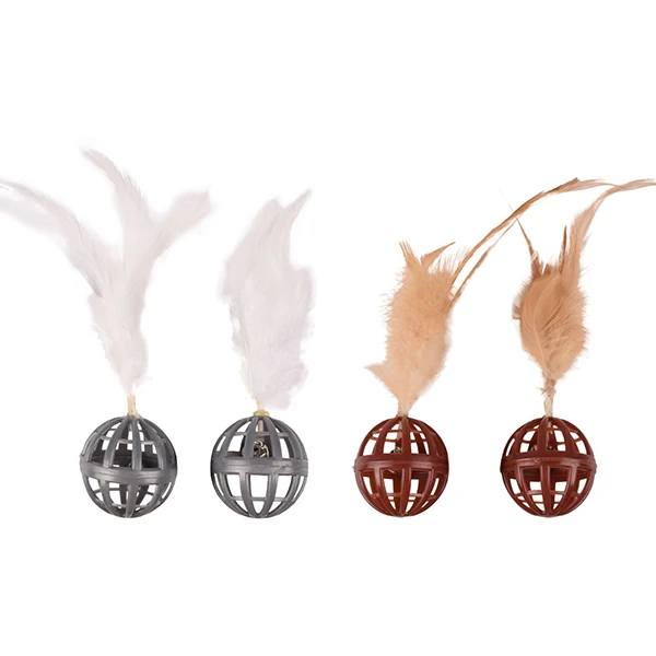 [240-560916] Flamingo Dian Tüylü Top Kedi Oyuncağı