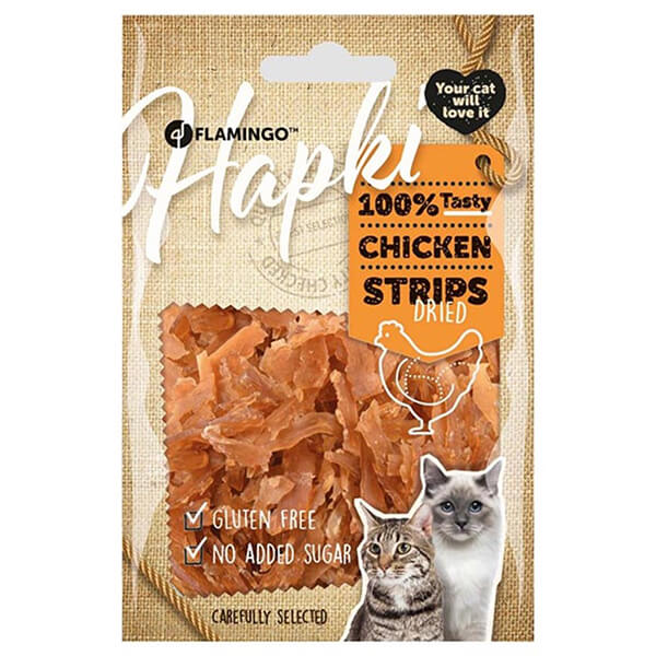 [241-561006] Flamingo Hapki Glutensiz Tavuklu Şerit Kedi Ödül Maması (1 Adet)