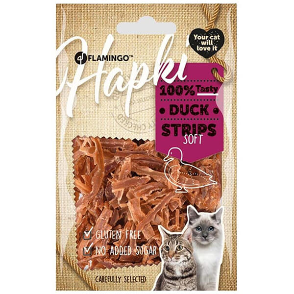 [241-561002] Flamingo Glutensiz Ördekli Şerit Kedi Ödül Maması (1 Adet)