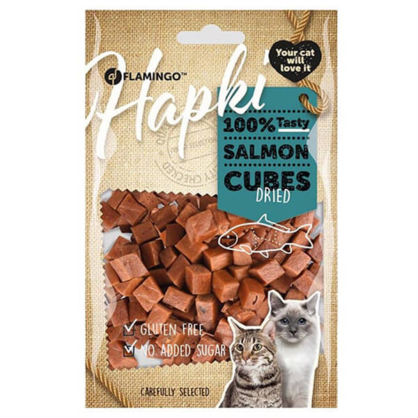 [241-561003] Flamingo Hapki Glutensiz Somonlu Küp Kedi Ödül Maması (1 Adet)