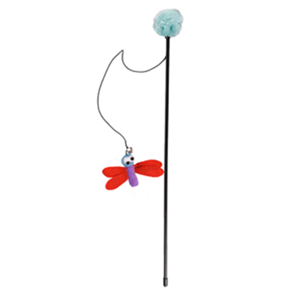 [240-1030499] Flamingo Ateşböceği Şekilli Olta Kedi Oyuncağı