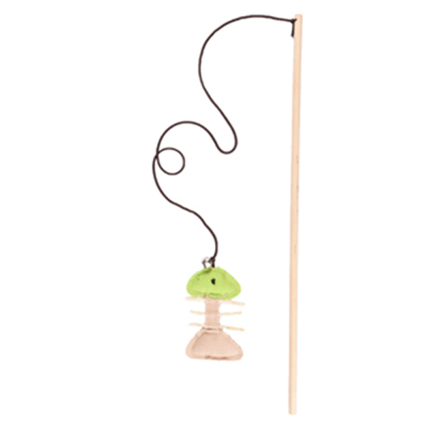[240-1030498] Flamingo Doğal Balıklı Kedi Oltası