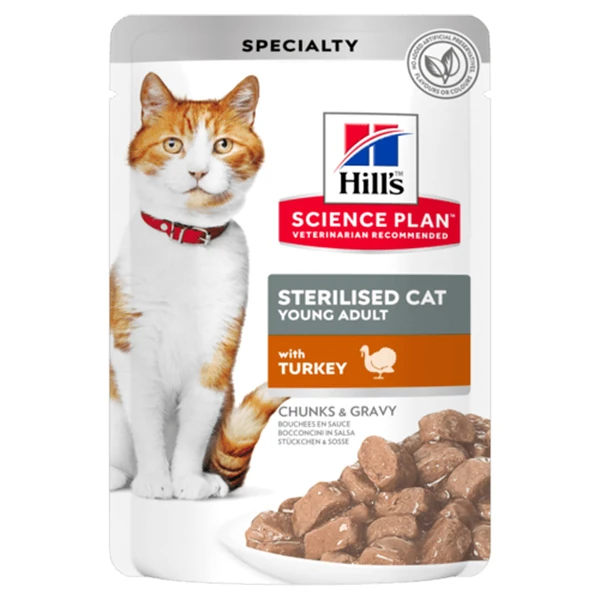 [615-604013] Hills Sterilised Hindili Pouch Kısırlaştırılmış Konserve Kedi Maması (1 Adet)