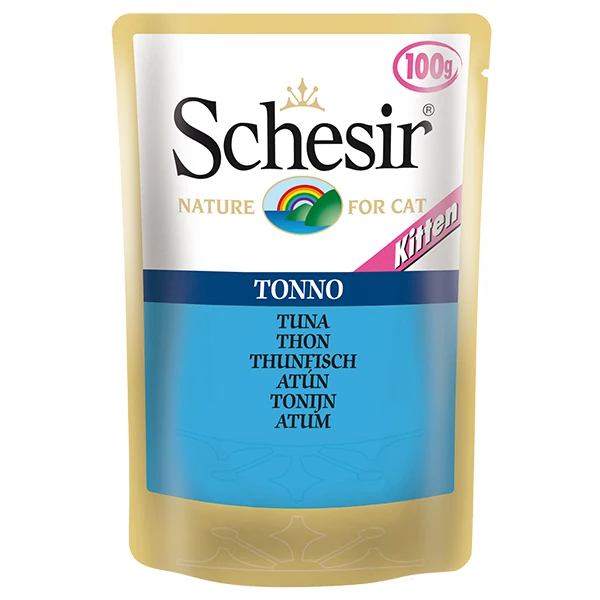 [230-C575] Schesir Kitten Ton Balıklı Pouch Konserve Kedi Maması (1 Adet)
