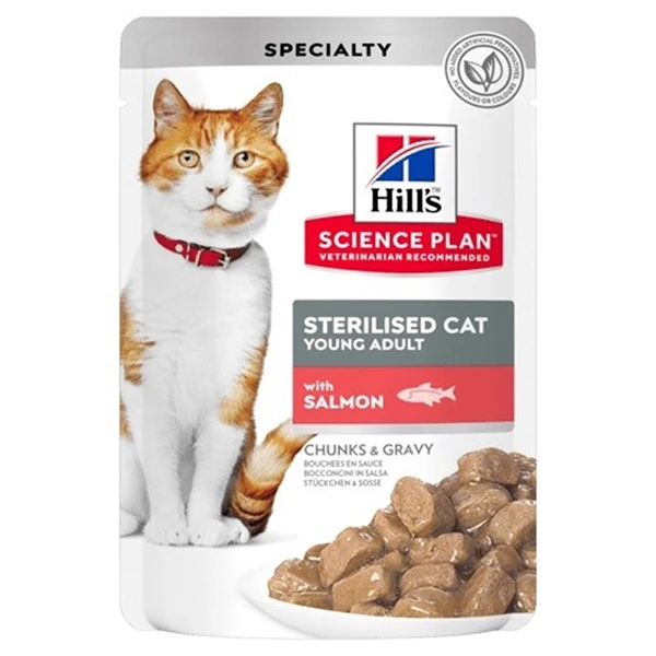 [615-603989] Hills Sterilised Somonlu Pouch Kısırlaştırılmış Konserve Kedi Maması (1 Adet)