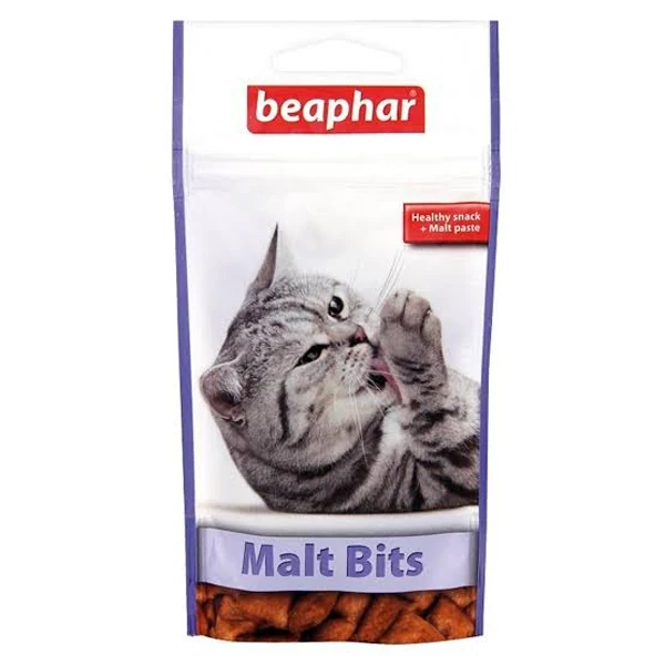 [210-011414] Beaphar Malt Bits Tüy Yumağı Attıran Malt Macunlu Kedi Ödül Maması (1 Adet)