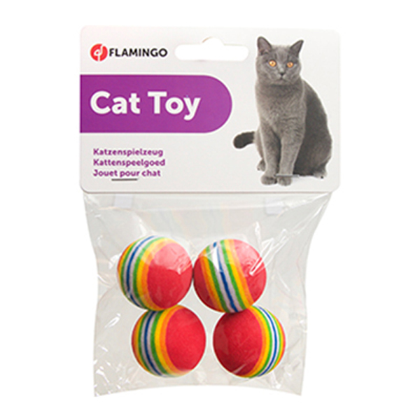 [240-046205] Flamingo Gökkuşağı Top Kedi Oyuncağı
