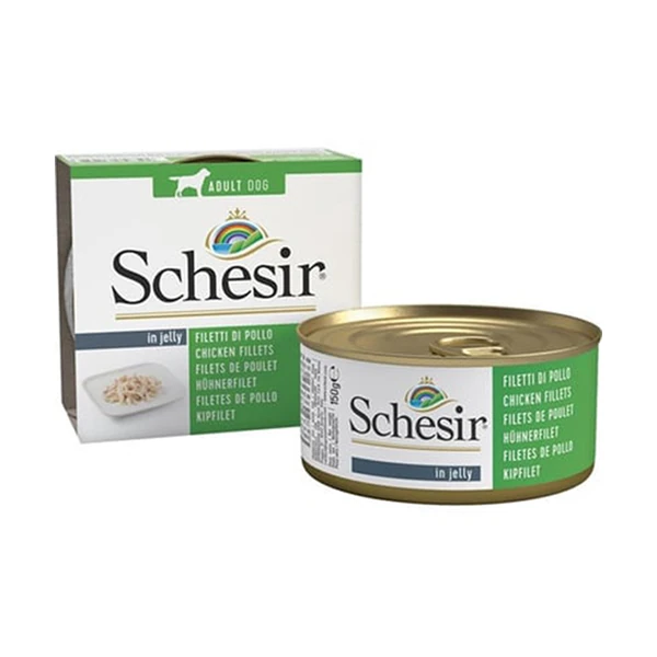 [230-C680] Schesir Jelly Pouch Tavuklu Fileto Konserve Yetişkin Köpek Maması (1 Adet)