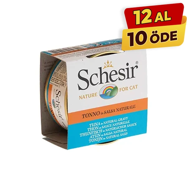 [230-C3003] Schesir Broth Naturel Sauce Ton Balıklı Pouch Yetişkin Konserve Kedi Maması