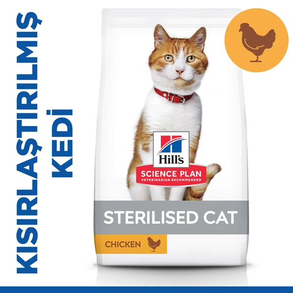 [610-607656] Hills Young Sterilised Tavuklu Kısırlaştırılmış Kedi Maması (3 Kg)