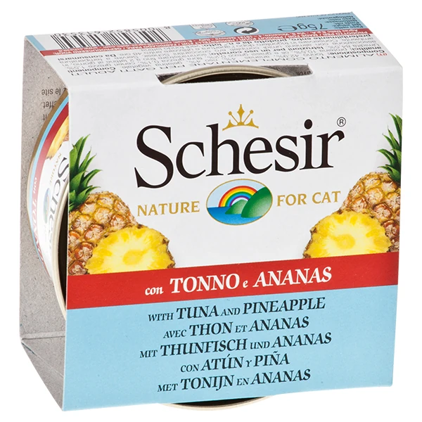 [230-C353] Schesir Ton Balık ve Ananaslı Konserve Kedi Maması (1 Adet)