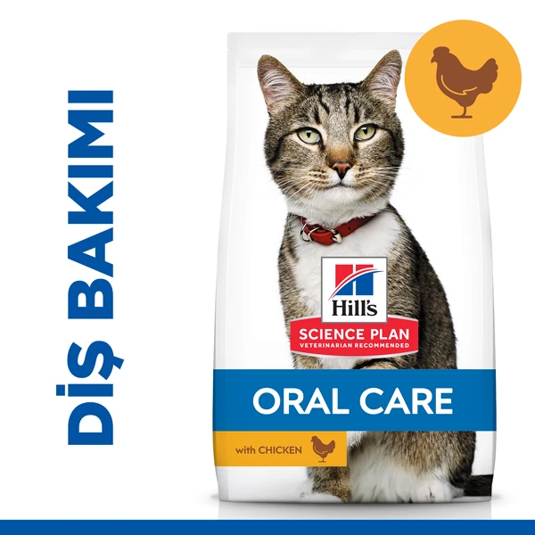 [610-604142] Hills Oral Care Tavuklu Ağız ve Diş Sağlığı için Yetişkin Kedi Maması