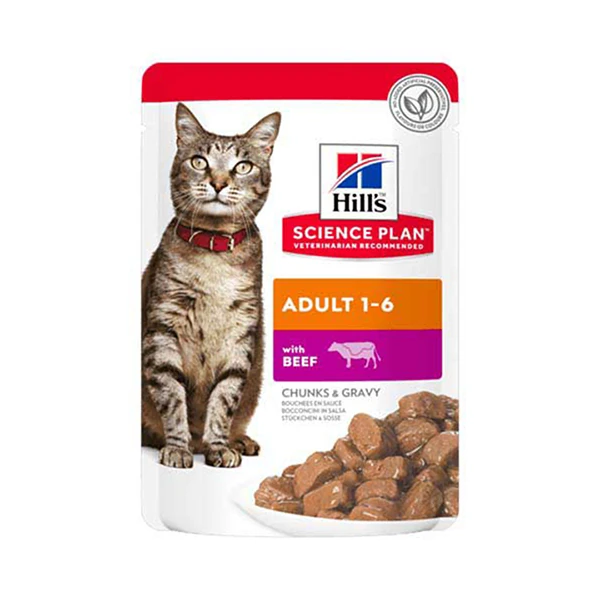 [615-604000] Hills Biftekli Pouch Konserve Yetişkin Kedi Maması (1 Adet)