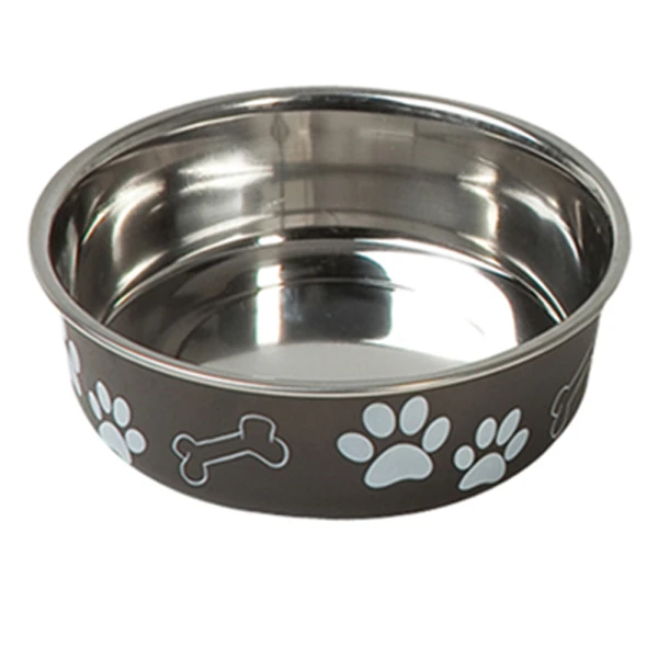 [240-1030930] Flamingo Bella Metal Köpek Mama Kabı (Siyah)