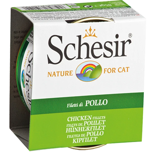 [230-C160] Schesir Tavuk Fileto Jöleli Konserve Kedi Maması (1 Adet)