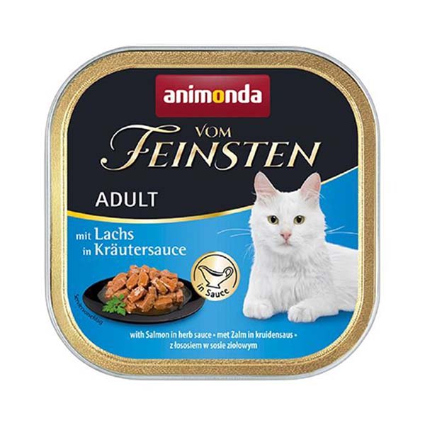 [200-083361] Animonda Vom Feinsten Tahılsız Somon Balıklı ve Bitki Özlü Yetişkin Konserve Kedi Maması (1 Adet)
