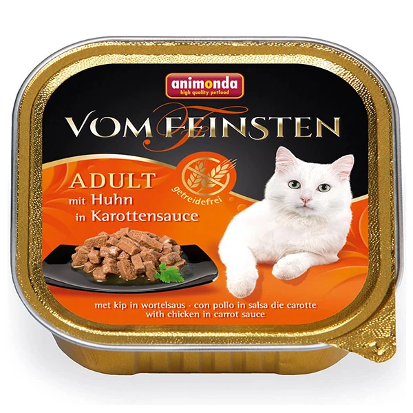 [200-083362] Animonda Vom Feinsten Tahılsız Tavuklu ve Havuç Soslu Yetişkin Konserve Kedi Maması (1 Adet)