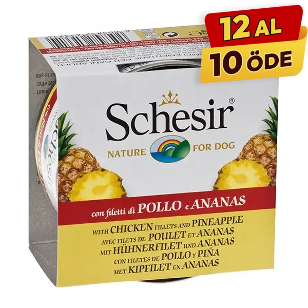 [230-C371] Schesir Tavuk ve Ananas Konserve Köpek Maması (1 Adet)