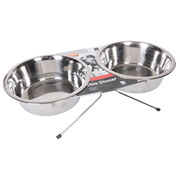 [240-1030085] Flamingo Duo Dinner Kedi ve Köpek Çelik Mama Kabı (16 Cm)