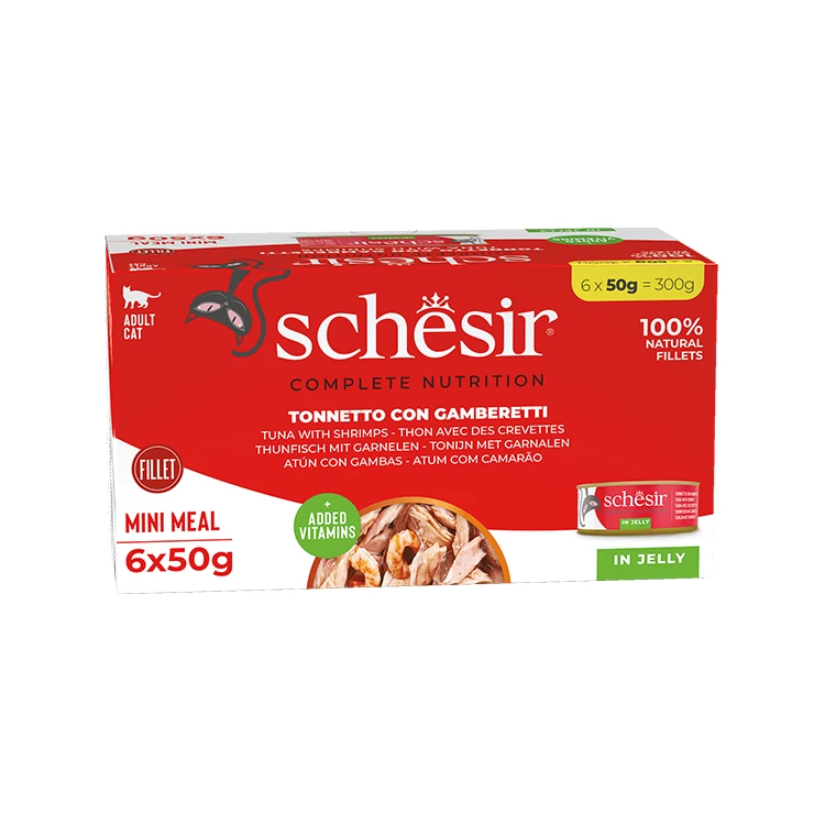[230-C103] Schesir Multipack Prawns Konserve Kedi Maması (1 Adet)