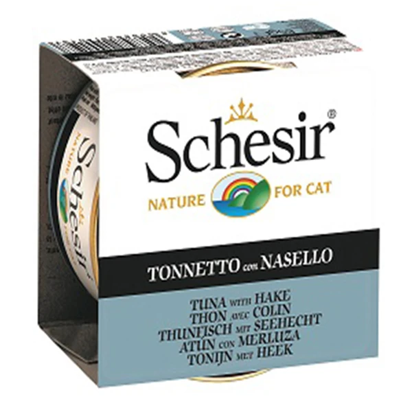 [230-C190] Schesir Tuna Balıklı ve Barlam Balığı Jöleli Konserve Kedi Maması (1 Adet)