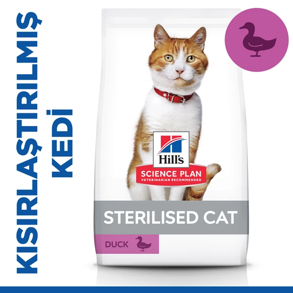 [610-607278] Hills Young Sterilised Ördekli Kısırlaştırılmış Kedi Maması (3 Kg)