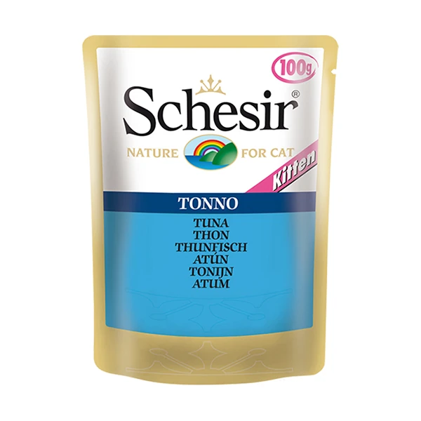 [230-C566] Schesir Tavuklu ve Levrekli Pouch Konserve Yetişkin Kedi Maması (1 Adet)