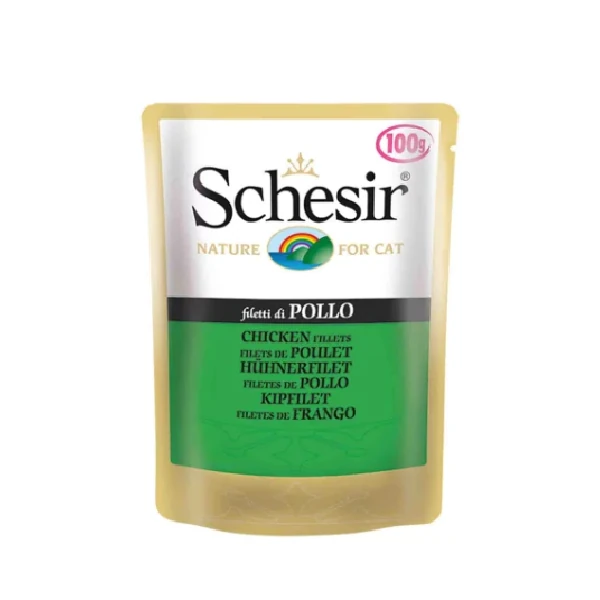 [230-C562] Schesir Tavuklu Fileto Pouch Konserve Yetişkin Kedi Maması (1 Adet)