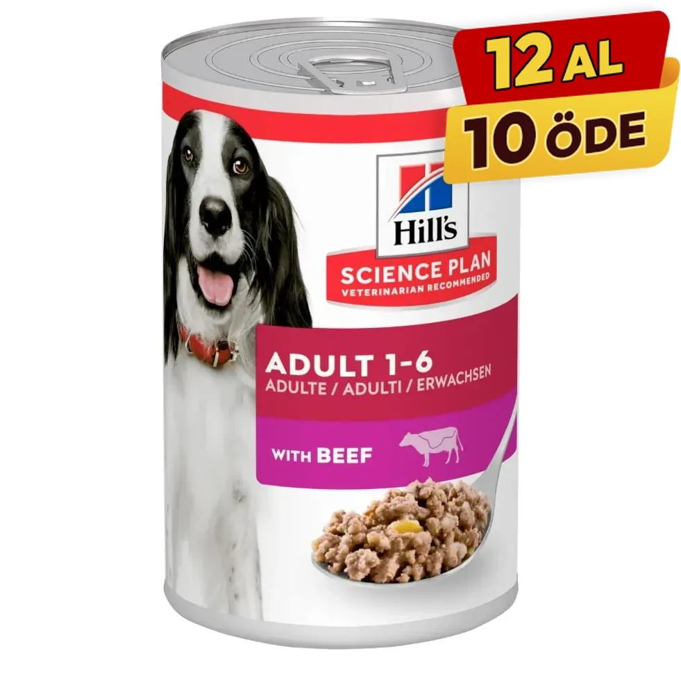 [625-607096] Hills Adult Biftekli Yetişkin Konserve Köpek Maması (1 Adet)