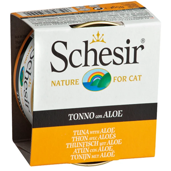 [230-C143] Schesir Ton Balıklı ve Aloeveralı Jöleli Konserve Kedi Maması (1 Adet)