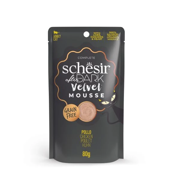 [230-21232160] Schesir After Dark Velvet Mousse Tavuklu Yetişkin Kedi Yaş Maması (1 Adet)