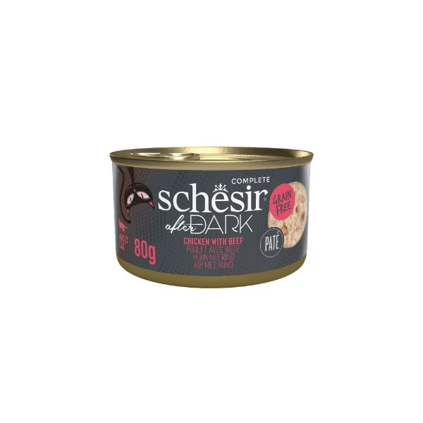 [230-21142260] Schesir After Dark Pate Tavuklu ve Sığır Etli Yetişkin Kedi Konservesi (1 Adet)
