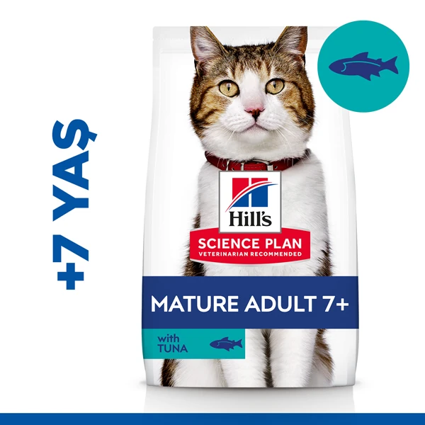 [610-604101] Hills Mature +7 Ton Balıklı Yaşlı Kedi Maması