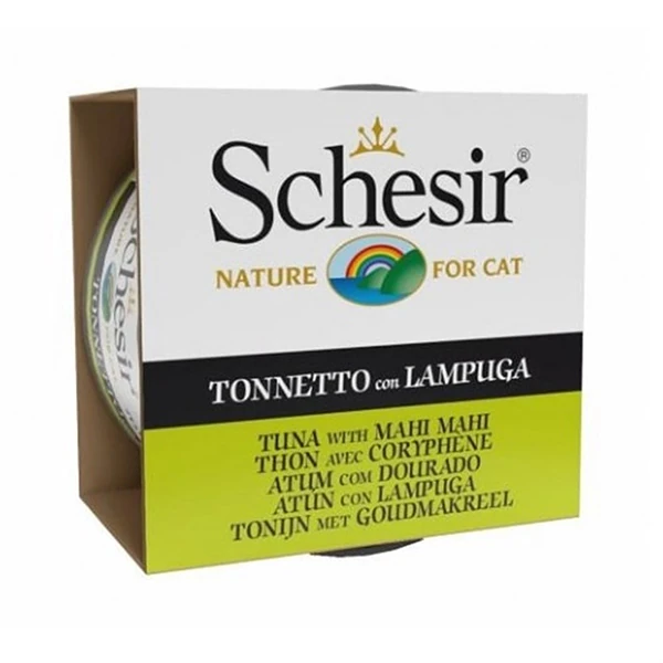 [230-C273] Schesir Ton Balıklı ve Lambukalı Jöleli Konserve Yetişkin Kedi Maması (1 Adet)