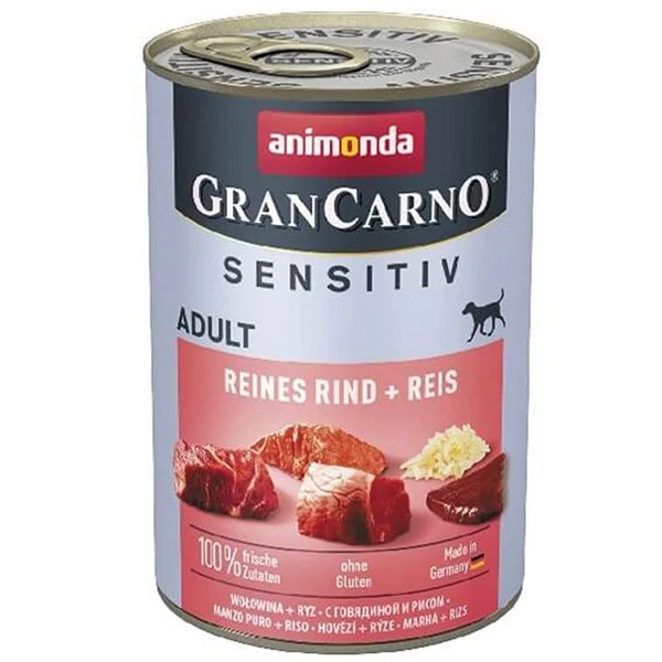 [200-082446] Animonda Gran Carno Sensitive Sığır Etli ve Pirinçli Yetişkin Köpek Konservesi (1 Adet)