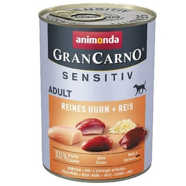 [200-082445] Animonda Gran Carno Sensitive Tavuklu ve Pirinçli Yetişkin Köpek Konservesi (1 Adet)