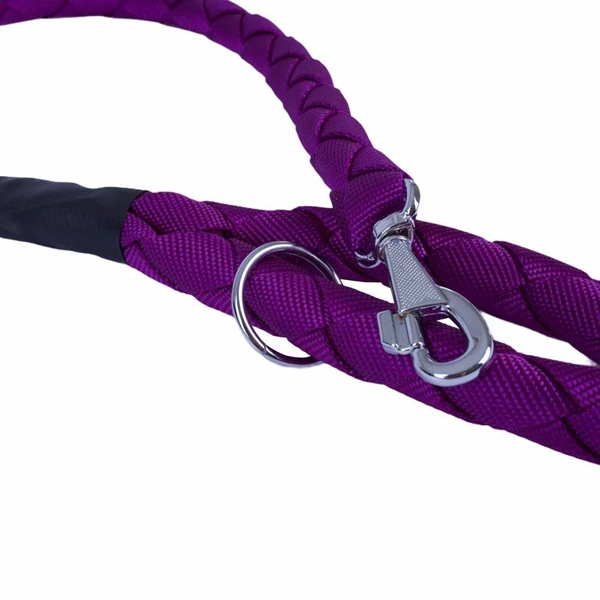 [DOGT30MPURPLE] Doggie Örgülü Dokuma Köpek Gezdirme Tasması (Mor, 3x100 Cm)
