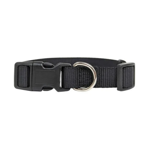 [DABT1010MBLACK] Doggie Classic Dokuma Köpek Boyun Tasması (Siyah, 1x20-30 Cm)